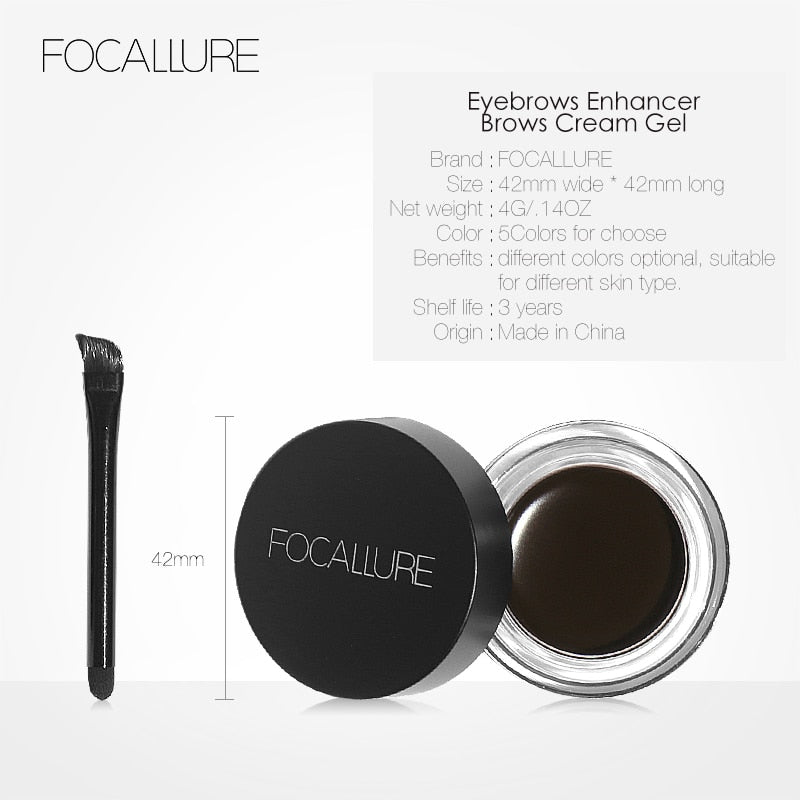 Sombra em Gel Focallure Longa Duração  (Fácil de usar, longa duração, resistente à água)