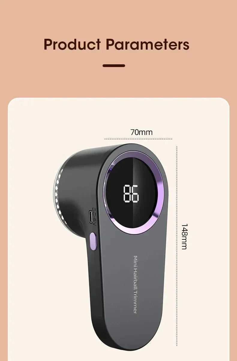 Xiaomi Portable Electric Lint Remover Led Display Rechargeable Clothe Fabric Shaver Three Levels Household Hair Ball Trimmer